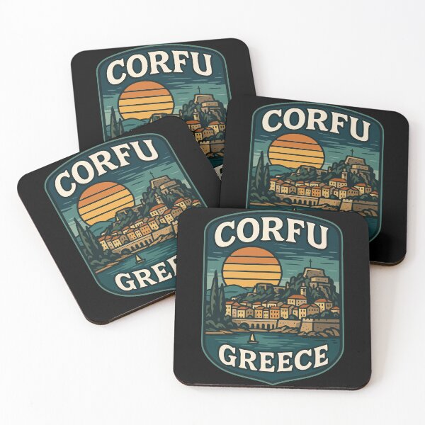 Item preview, Corfu Island Greece Retro Vintage Travel designed and sold by TomFrontierArt.