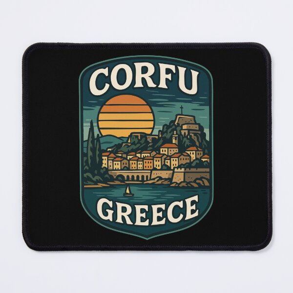 Item preview, Corfu Island Greece Retro Vintage Travel designed and sold by TomFrontierArt.