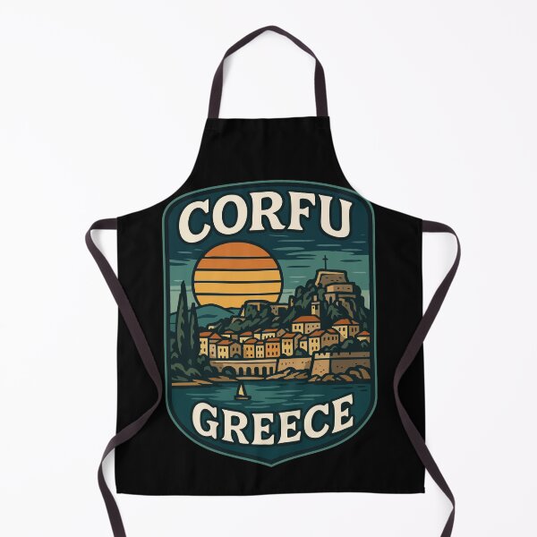 Item preview, Corfu Island Greece Retro Vintage Travel designed and sold by TomFrontierArt.