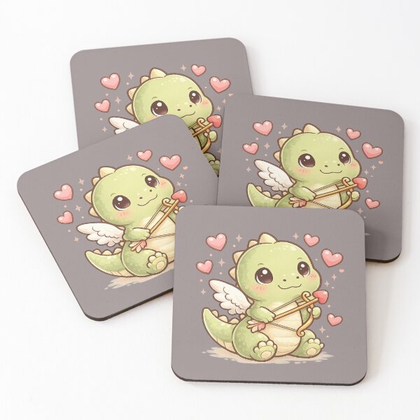 Item preview, Cute Cupid Dinosaur Valentine Illustration designed and sold by Meandmyshop.