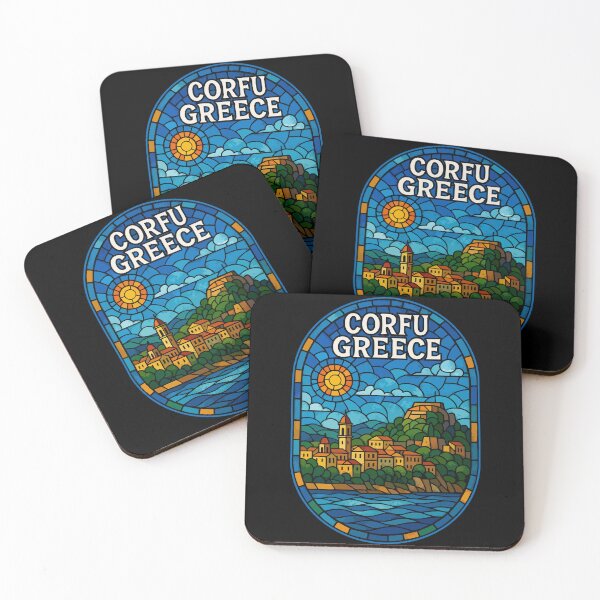 Item preview, Corfu Greece Stained Glass Travel designed and sold by TomFrontierArt.