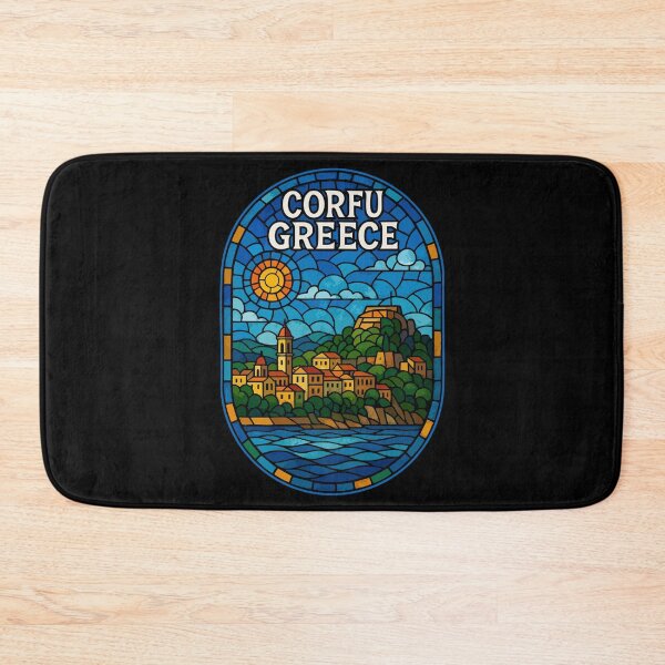 Item preview, Corfu Greece Stained Glass Travel designed and sold by TomFrontierArt.