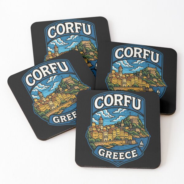 Item preview, Corfu Island Greece Retro Vintage designed and sold by TomFrontierArt.