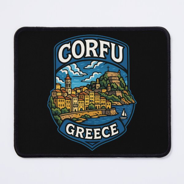 Item preview, Corfu Island Greece Retro Vintage designed and sold by TomFrontierArt.