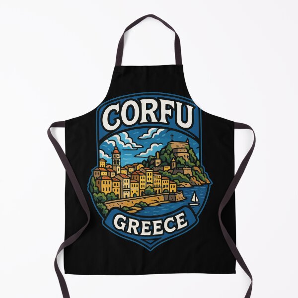 Item preview, Corfu Island Greece Retro Vintage designed and sold by TomFrontierArt.