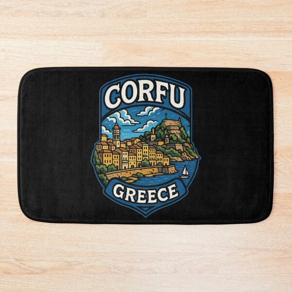 Item preview, Corfu Island Greece Retro Vintage designed and sold by TomFrontierArt.