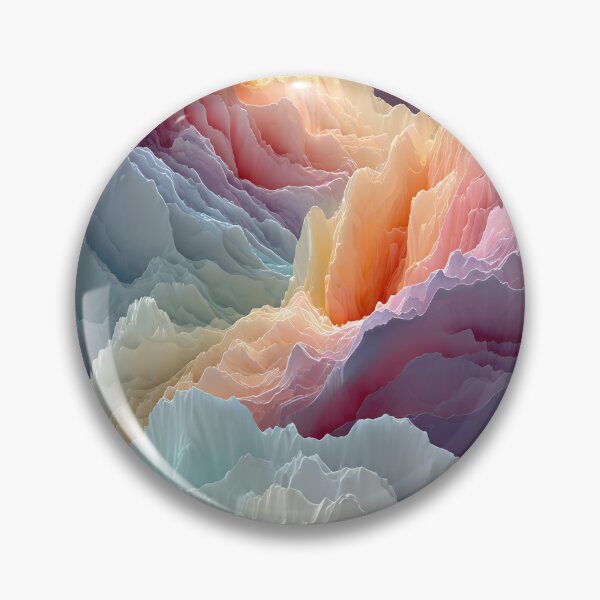 Item preview, Peach Lavender Teal Mountains – Luxe Surreal Dreamscape designed and sold by EK-World.
