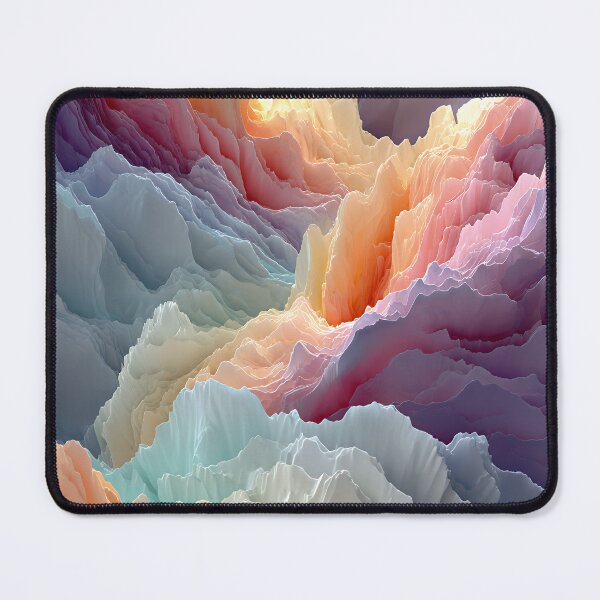 Item preview, Peach Lavender Teal Mountains – Luxe Surreal Dreamscape designed and sold by EK-World.