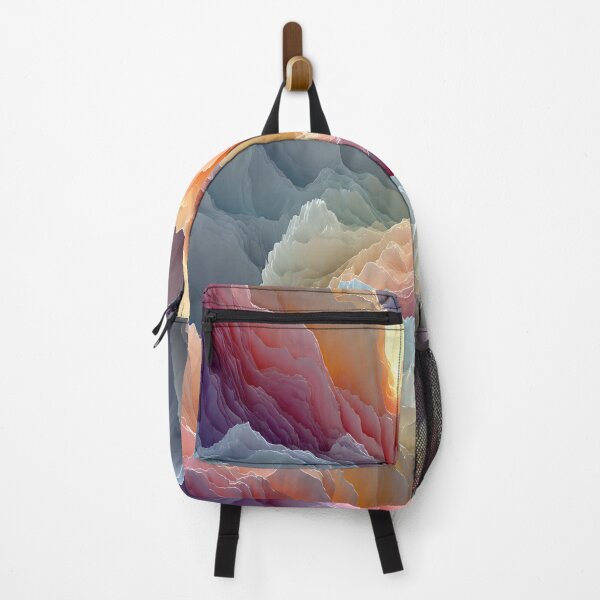 Item preview, Peach Lavender Teal Mountains – Luxe Surreal Dreamscape designed and sold by EK-World.