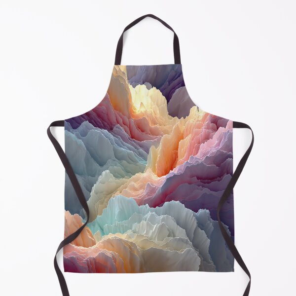 Item preview, Peach Lavender Teal Mountains – Luxe Surreal Dreamscape designed and sold by EK-World.