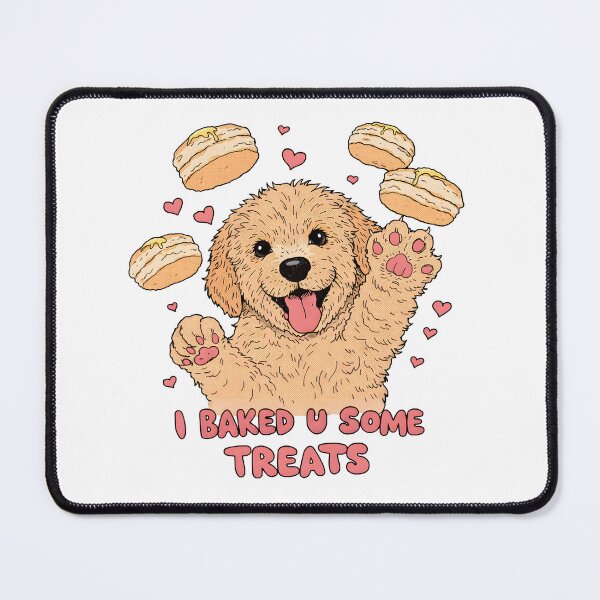 Item preview, Cute Baking Dog – I Baked U Some Treats Funny Puppy Illustration designed and sold by Senkov.