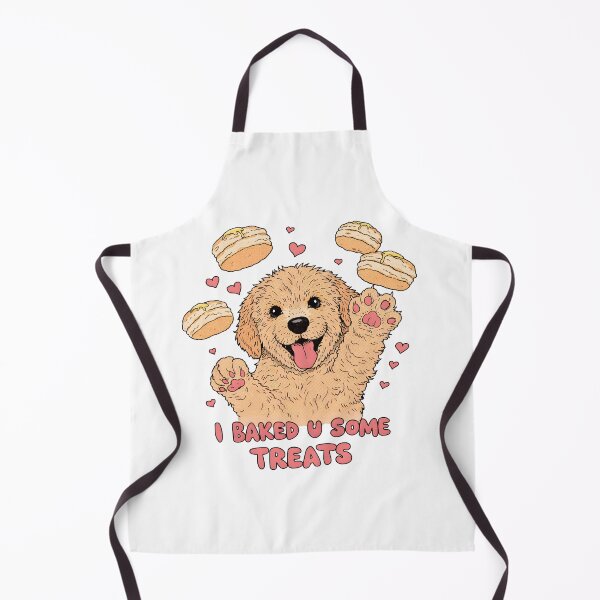 Item preview, Cute Baking Dog – I Baked U Some Treats Funny Puppy Illustration designed and sold by Senkov.