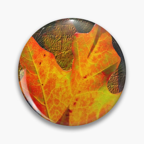 Item preview, Autumn Leaf Against Colorful Textured Leaves designed and sold by BostonArcImage.