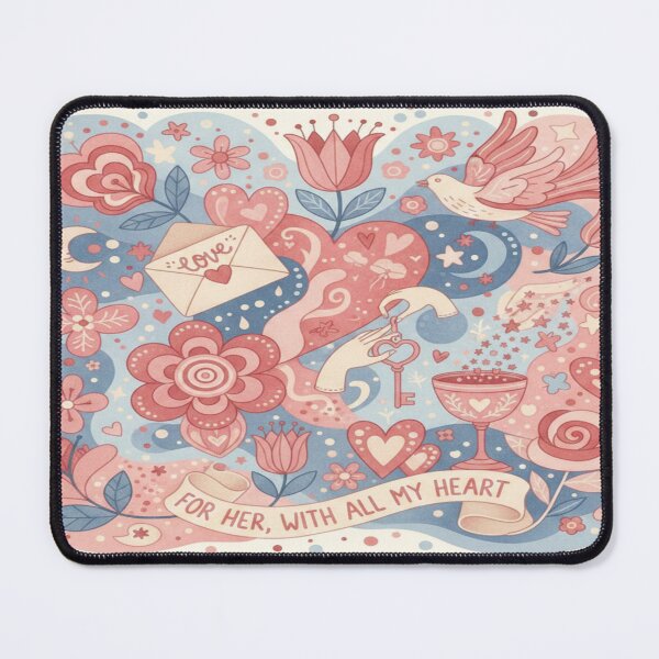 Item preview, Valentine Gift for Him – Psychedelic Love Folk Art designed and sold by Imaginarium of Chaos falcon88 .
