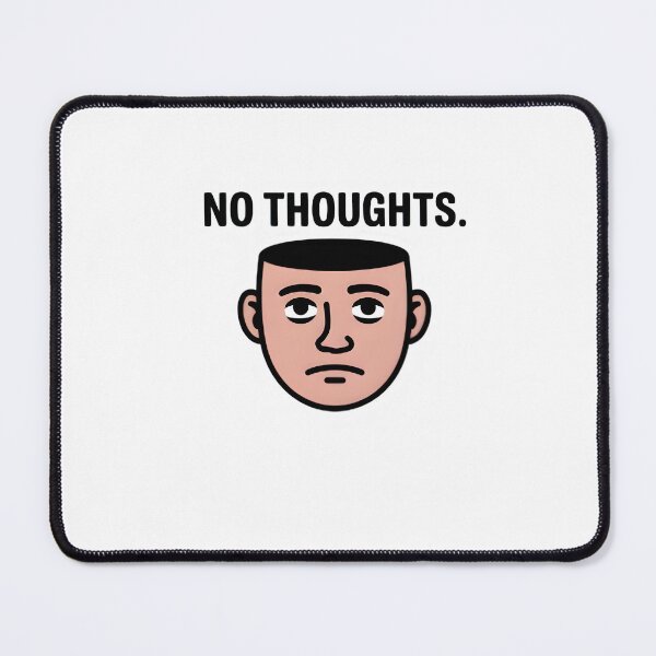 Item preview, No Thoughts. Head Empty – Blank Mind Meme Minimal Face Sticker designed and sold by StickerNexa.