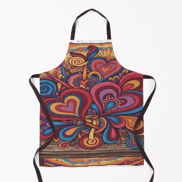 Item preview, Dreamy Valentine Art for Her – Folk Psychedelic Love Gift designed and sold by Imaginarium of Chaos falcon88 .
