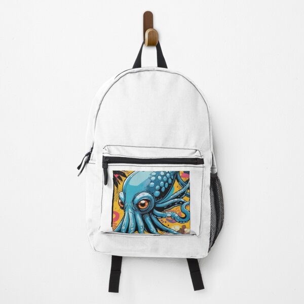 Item preview, blue cartoon comic squid designed and sold by mentalmichelle.