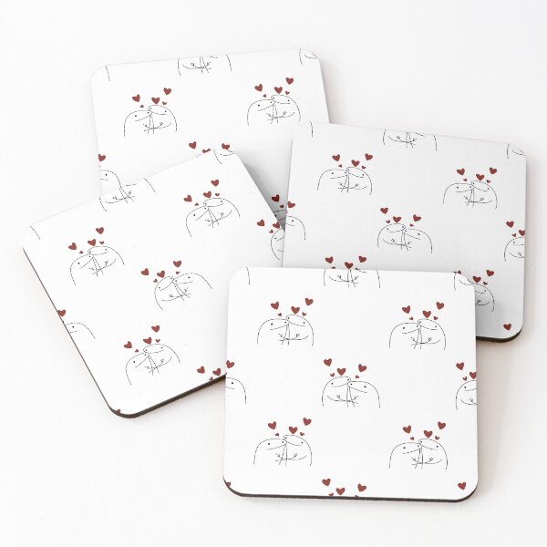 Item preview, Funny Flork Love Couple Seamless Pattern with Red Hearts designed and sold by LYAN-STORE.