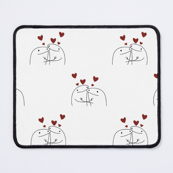 Item preview, Funny Flork Love Couple Seamless Pattern with Red Hearts designed and sold by LYAN-STORE.