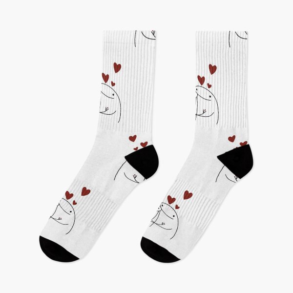 Item preview, Funny Flork Love Couple Seamless Pattern with Red Hearts designed and sold by LYAN-STORE.