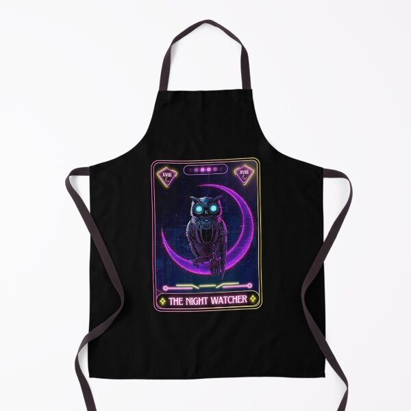 Aperçu de l'œuvre La carte de tarot du Gardien de la Nuit - Sci-Fi Glitch Owl XVIII créée et vendue par JB-designstudio.