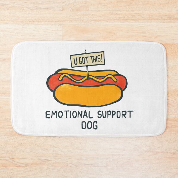 Item preview, Emotional Support Dog (Funny Hot Dog Pun) designed and sold by andrewsteger.
