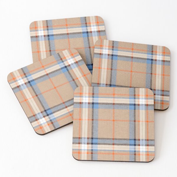 Item preview, Brown, beige, blue, black, orange tartan designed and sold by MKV Design.