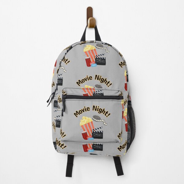 Item preview, Movie Night Popcorn Drink Ticket Text Stickers Blue Red Prints Posters Wall Art Magnet Home Coffee Cup Decoration TShirt Stationary Notebook Magnet Hat Kitchen Work School Office Redbubble Shop designed and sold by Saritas Boutique Shop.