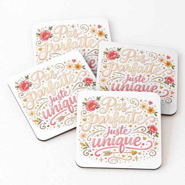 Item preview, Illustrated quote: "Not perfect, just unique" designed and sold by vystekimages.