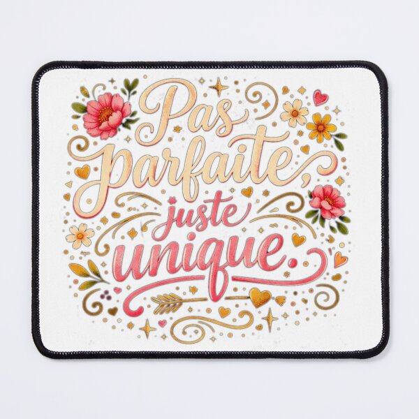 Item preview, Illustrated quote: "Not perfect, just unique" designed and sold by vystekimages.