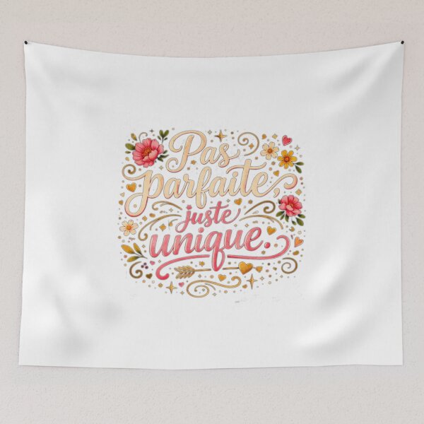 Item preview, Illustrated quote: "Not perfect, just unique" designed and sold by vystekimages.