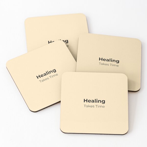 Item preview, Healing Takes Time – Gentle Mental Health Quote Beige Background designed and sold by byRose&Shine.