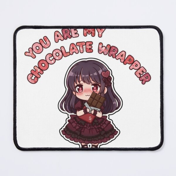 Item preview, You Are My Chocolate Wrapper – Cute Dark Anime Love Sticker designed and sold by Imaginarium of Chaos falcon88 .