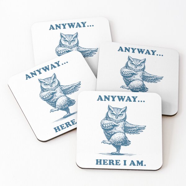 Item preview, Anyway… Here I Am – Sarcastic Owl Illustration designed and sold by Senkov.