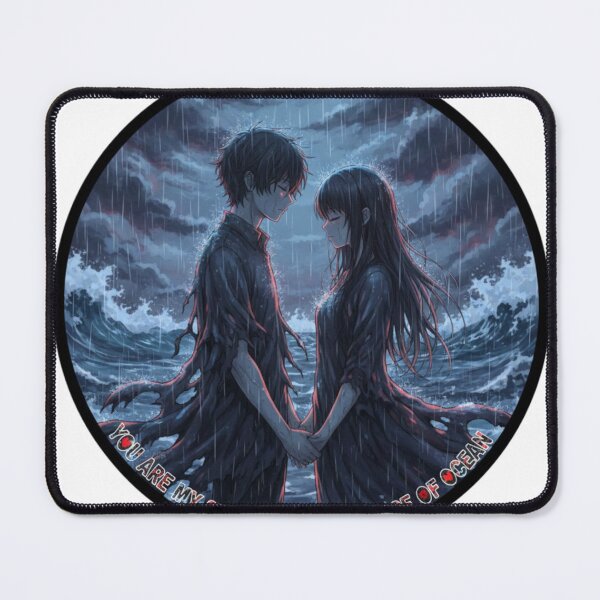 Item preview, You Are My Storm in the Silence of Ocean – Dark Anime Love Sticker designed and sold by Imaginarium of Chaos falcon88 .