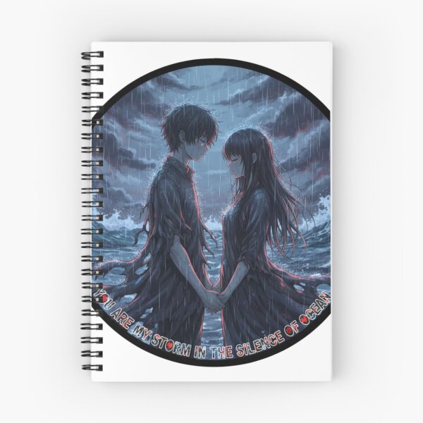 Item preview, You Are My Storm in the Silence of Ocean – Dark Anime Love Sticker designed and sold by Imaginarium of Chaos falcon88 .