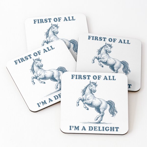 Item preview, First of All I’m a Delight – Funny Horse Illustration designed and sold by Senkov.