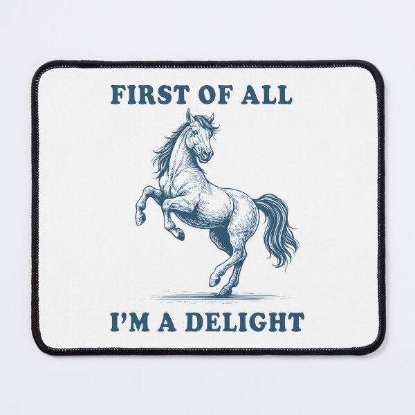 Item preview, First of All I’m a Delight – Funny Horse Illustration designed and sold by Senkov.