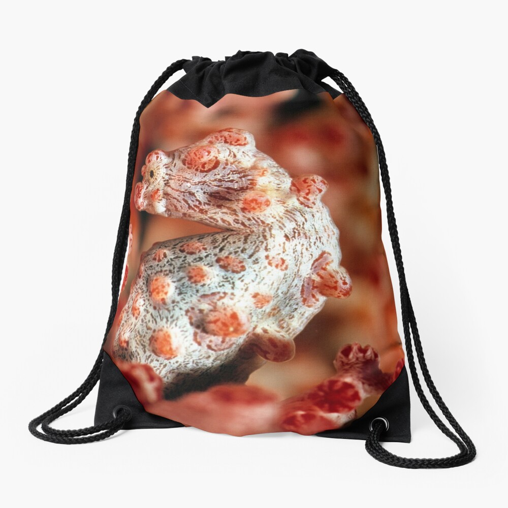 Pygmy seahorse Drawstring Bag