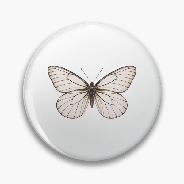 Item preview, Intricate Black Veined White Butterfly designed and sold by TenderPawStudio.