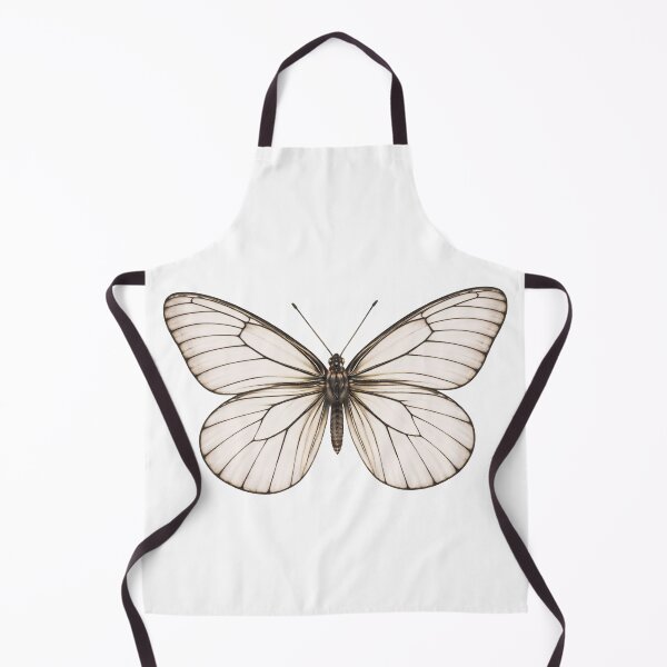 Item preview, Intricate Black Veined White Butterfly designed and sold by TenderPawStudio.