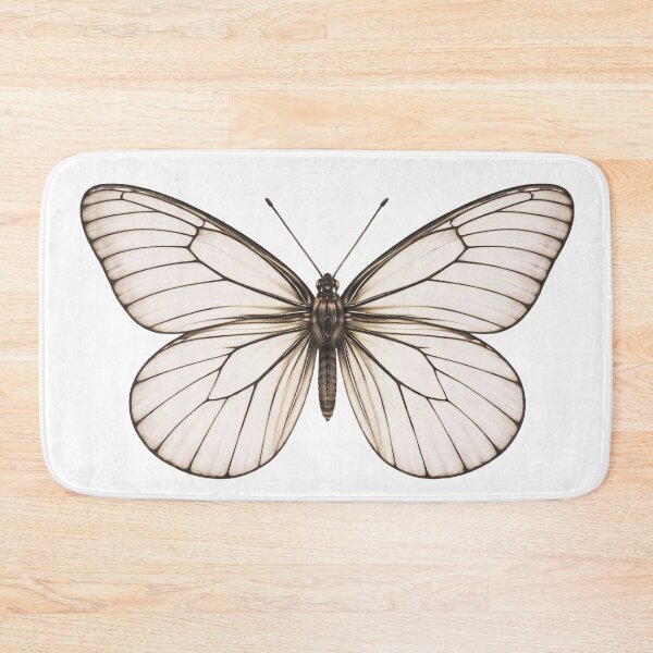 Item preview, Intricate Black Veined White Butterfly designed and sold by TenderPawStudio.