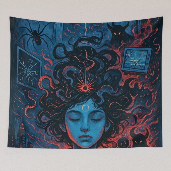 Item preview, Psychological Horror Notebook – Demons in Your Mind designed and sold by Anomaly 404 Error.