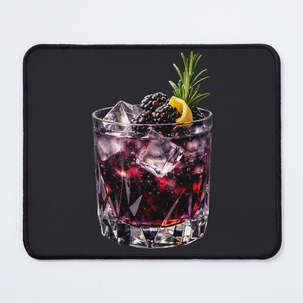 Item preview, Smoked Blackberry Rosemary Mocktail Art | Luxury Non-Alcoholic Drink Illustration | Moody Kitchen Wall Decor designed and sold by MeghannsMinimalMeals.