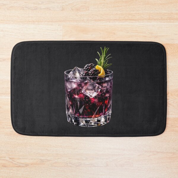 Item preview, Smoked Blackberry Rosemary Mocktail Art | Luxury Non-Alcoholic Drink Illustration | Moody Kitchen Wall Decor designed and sold by MeghannsMinimalMeals.