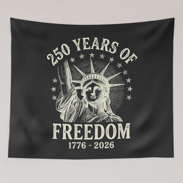 Item preview, Vintage USA Night - Cream on Dark 250th Anniversary designed and sold by DigitalGlade.