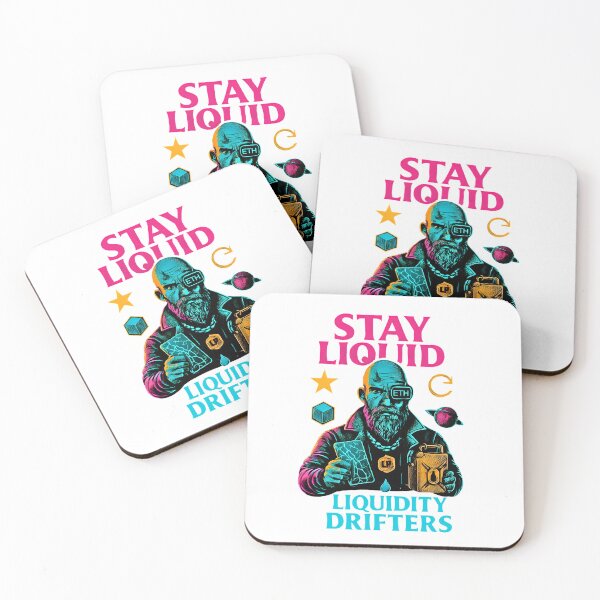 Item preview, Stay Liquid - Liquidity Drifters Insignia - DeFi Crypto Art - Bold Web3 Gear designed and sold by BitCrop.
