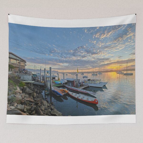 Item preview, Peaceful evening at Morro Bay Harbor designed and sold by Michael Rock Art.