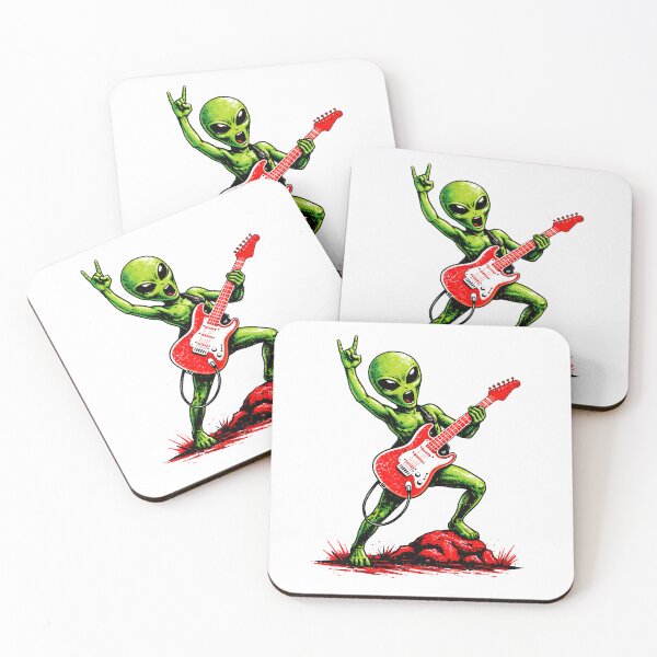 Item preview, Alien Rock Guitarist – Funny Space Rock Art designed and sold by Senkov.