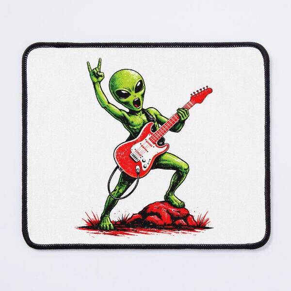 Item preview, Alien Rock Guitarist – Funny Space Rock Art designed and sold by Senkov.